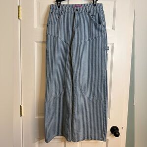 Edikted Women's Striped Carpenter Jeans